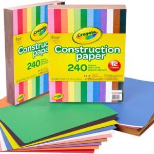 Crayola Construction Paper Bulk Pack (480 Sheets) – 10 Assorted Colors, 9x12