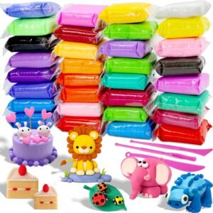 MuseLuxe Air Dry Clay - 32 Colors Modeling Clay Kit with 3 Sculpting Tools